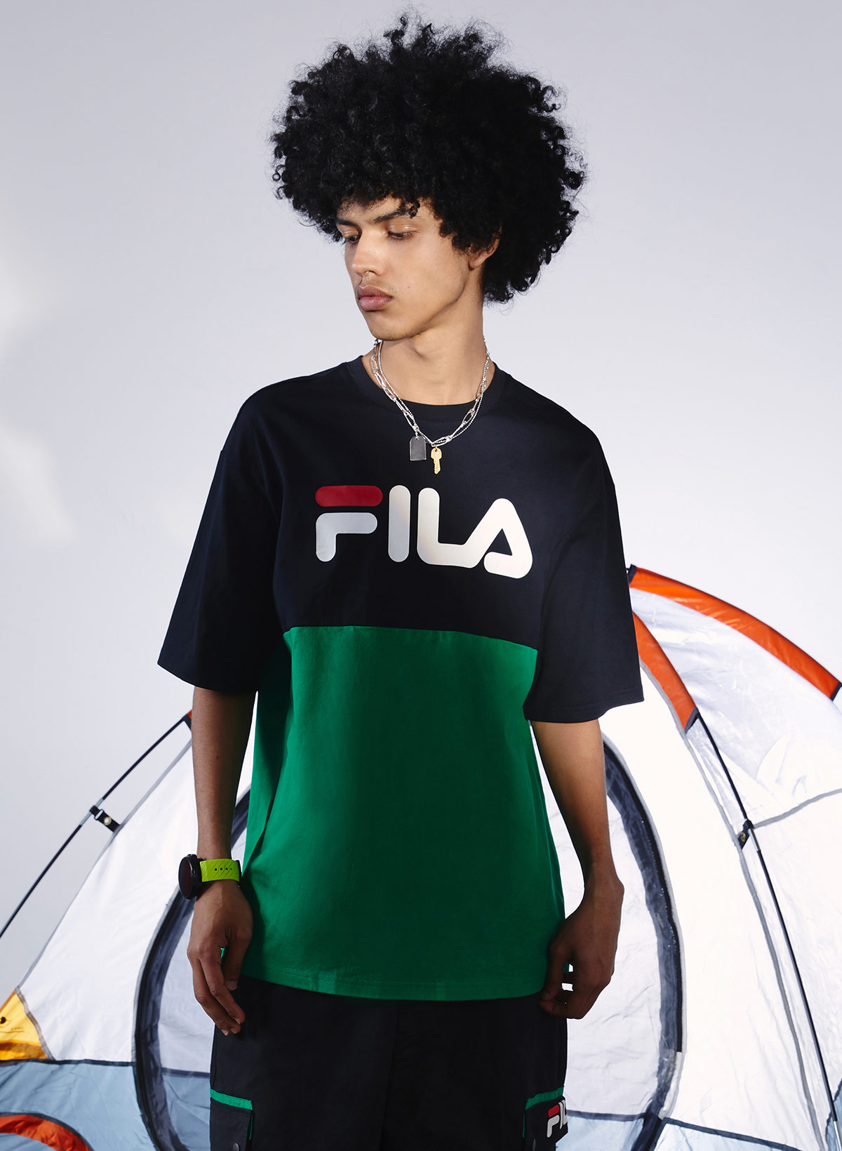 男生潮流运动fusion inline短袖t